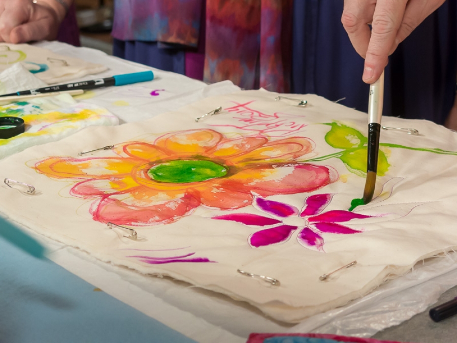 watercolor  Making Art with Fabric