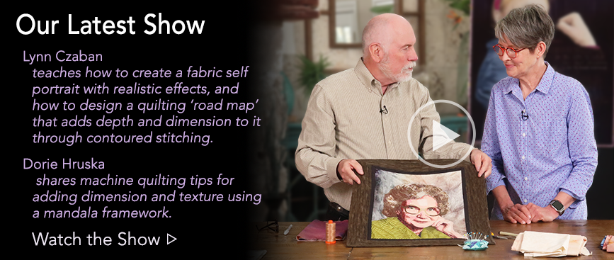 Self Portrait Design and Contour Quilting with Lynn Czaban | Machine Quilted Mandalas with Dorie Hruska