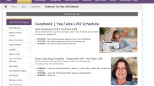 Where are the Facebook | YouTube Live Videos and Schedule?