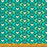 Eden Dovelove 52808-9 Teal for Windham Fabrics - By The Yard