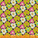 Eden Flower Bump 52810-10 Chartreuse for Windham Fabrics - By The Yard