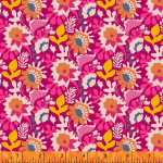 Eden Flower Trail 52811-11 Hot Pink for Windham Fabrics - By The Yard