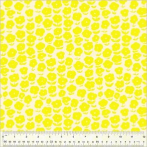 Ruby and Bee Blenders Heather Ross Puffy Daisy 54413-5 Vanilla Custard for Windham Fabrics - By The Yard