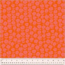 Ruby and Bee Blenders Heather Ross Puffy Daisy 54413-6 Capsicum for Windham Fabrics - By The Yard