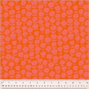 Ruby and Bee Blenders Heather Ross Puffy Daisy 54413-6 Capsicum for Windham Fabrics - By The Yard