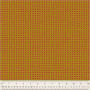 Ruby and Bee Blenders Heather Ross Dots 54417-31 Turmeric/Dragonfruit for Windham Fabrics - By The Yard