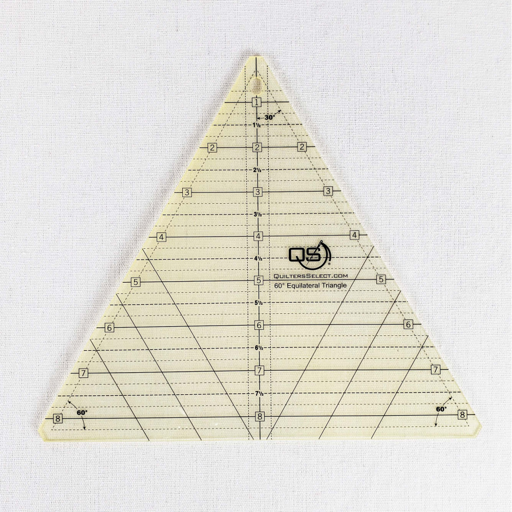 60 Degree Triangle Ruler For Quilting, Thick And Solid Ruler Templates With  60-degree And 120-degree, Machine And Handmade Sewing Quilt Tool For Domes