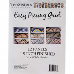 Easy Piecing Grid 1 1/2 Inch Finished by TenSisters Handicraft - 12 Panels