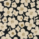 Black Flower Blend Canvas YKA-96050-2 B for Kokka USA - By The Half Yard