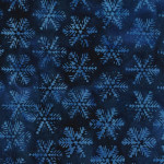 Let It Snow 122214580 Snowflake Blue Ocean from Island Batiks - By The Yard- SALE