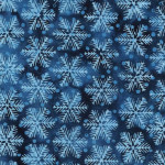 Let It Snow 122214585 Snowflake Blue Navy from Island Batiks - By The Yard