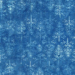 Let It Snow 122216540 Tree Blue Azure from Island Batiks - By The Yard- SALE