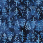 Let It Snow 122216580 Tree Blue Ocean from Island Batiks - By The Yard- SALE