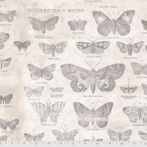 Monochrome by Tim Holtz Eclectic Elements PWTH004.PARCHMENT Butterflies