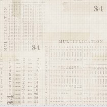 Monochrome by Tim Holtz Eclectic Elements PWTH106.PARCHMENT Multiplication Table