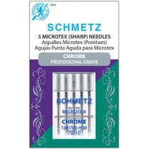 Microtex Chrome Sewing Needles By Schmetz Size 70/10