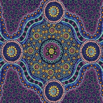 Wild Bush Flowers WBFP Purple by M & S Textiles Australia - By The Yard