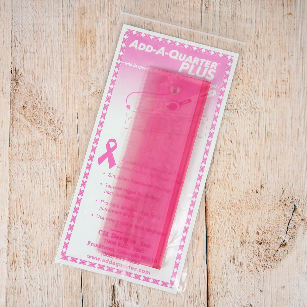 Add-A-Quarter Ruler 12 Pink – Wooden SpoolsQuilting, Knitting and More!