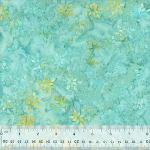 Jacqueline de Jonge Batik 3511Q-X Sparking Flowers Seafoam