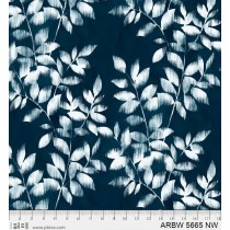 108 Inch Quilt Back By The Yard - Arboretum Brushy Vines PNBARBW-5665-NW Navy by P&B Textiles