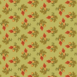 Autumn Woods A-1545-G Moss Gathered Acorns