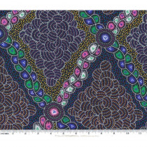 Bush Waterhole BWHP Purple by M & S Textiles Australia - By The Yard