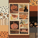 Retro Halloween Fat Quarter Bundle & Panel by Clothworks