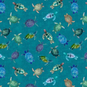 Coral Reef Digital Turtles Y4379-104 Teal