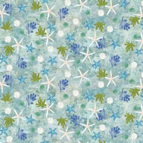 Coral Reef Digital Shells Y4380-103 Light Teal