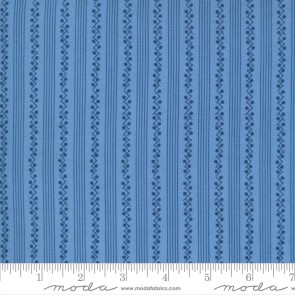 Crystal Lane 2985 15 Snowberry Stripe French Blue by Moda Fabrics - By The Yard