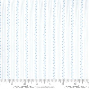 Crystal Lane 2985 21 Snowberry Stripe Winter White by Moda Fabrics - By The Yard