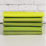 Green 5 Piece Fat Quarter Bundle By Oakshott Fabrics