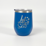 Royal Blue12oz Insulated Tumbler - Let It Sew