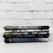 Midas Touch Fat Quarter Bundle w/Panel - Black/Gray