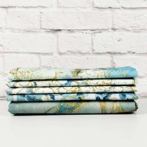 Midas Touch Fat Quarter Bundle w/Panel - Sage/Blue
