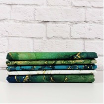 Midas Touch Fat Quarter Bundle w/Panel - Teal/Green