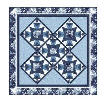 Odette Quilt Kit- True Blue Colorway