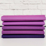 Purple 5 Piece Fat Quarter Bundle By Oakshott Fabrics