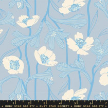 Water - Water Flowers RS5133 12 Water Blue by Ruby Star Society - By The Yard