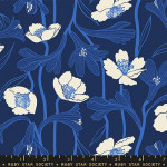 Water - Water Flowers RS5133 14 Navy by Ruby Star Society - By The Yard - SALE