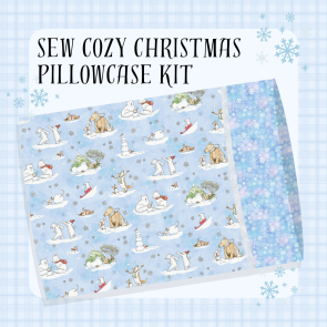Snowtime Pillowcase Kit - Light Blue