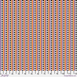 Spooky Cute Halloween PWMY009.MULTI Halloween Check Stripe by FreeSpirit Fabrics - By the Yard