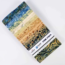 Stone Strata 2 1/2 Inch Strips Pack by Island Batik 