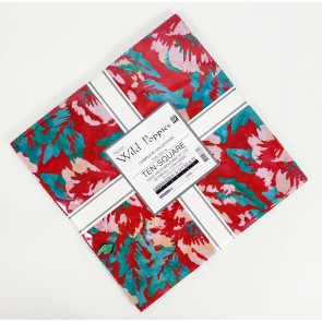 Wild Poppies Artisan Batiks 10 Inch Squares Pack