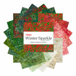 Winter Sparkle 10 inch squares pack by Artisan Batiks for Robert Kaufman - Holiday Colorstory