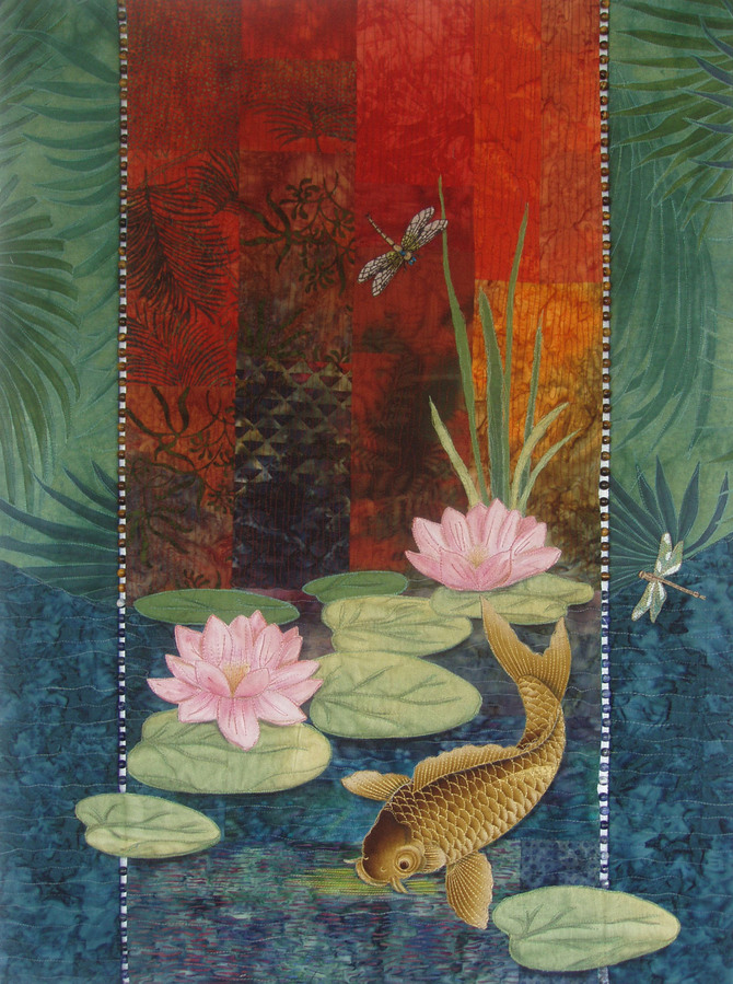 Koi Pond at Sunset Koi Pond at Sunset