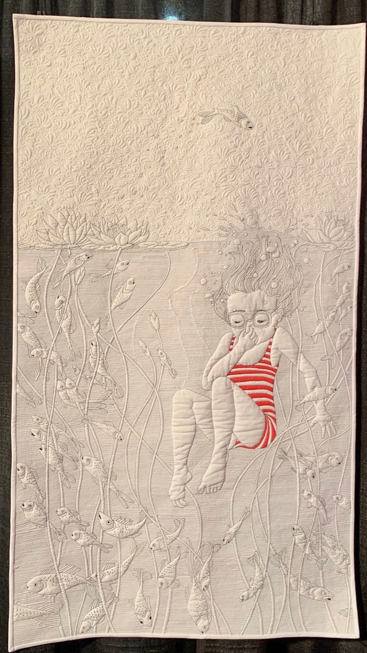The Jump by by Cristina Arcenegui Bono (From the Houston International Quilt Festival 2018)