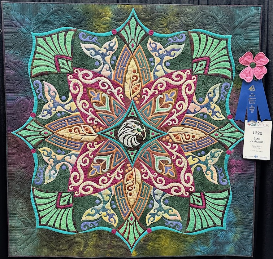 Song of Alaska by Karen Watts, Quilted by Sam Alberts