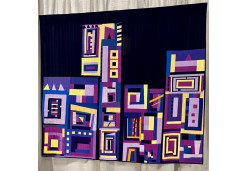 Darkest Before Dawn by by Ellyn Zinsmeister and the members of the Quilts Unscripted Bee, Quilted by Elizabeth Ray