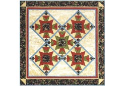 The Odette Quilt - Countryside Colorway, Designed by Kaye England, Quilted by Ricky Tims
